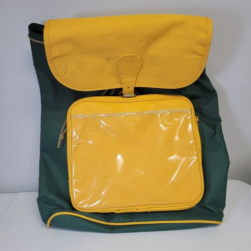 Green Bay Packers Colors‎ Canvas Backpack Green Yellow Basic